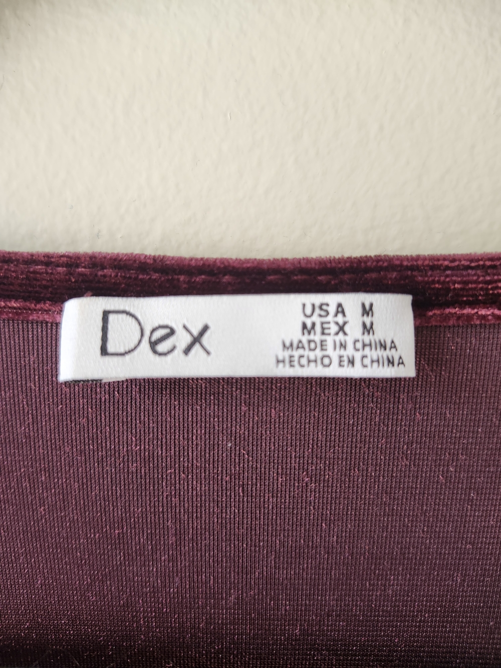 Dex Burgundy Velvet Long-Sleeve Top - Picture 10 of 10